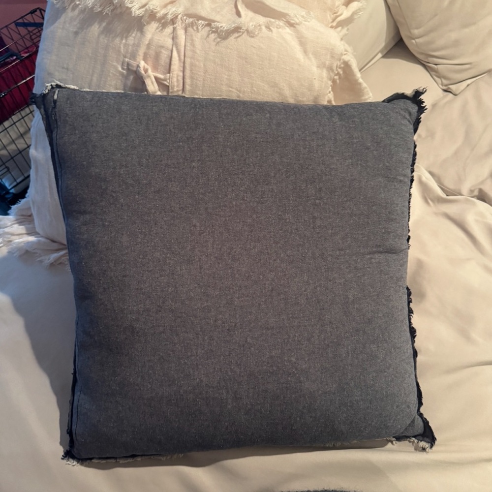 One Blue euro size Pillow cover + insert